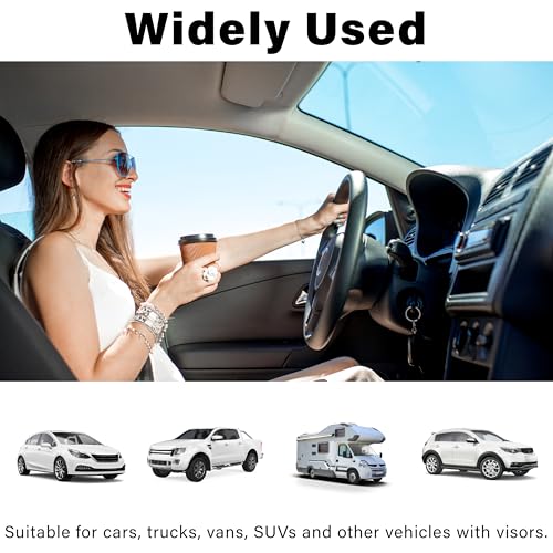 BFXM Car Visor Mirror, Universal Clip-On Car Mirror Vanity - Product Imagery
