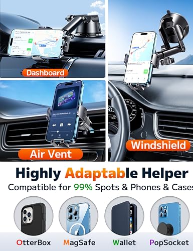 Qifutan Dash Mounted Holders Phone Holders for Your Car Phone - Product Imagery