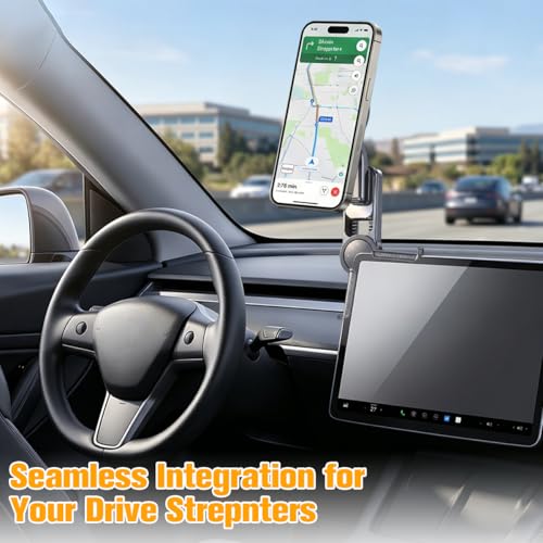 Car Phone Holder, Left and Right Rotation Magnetic Dashboard - Product Imagery