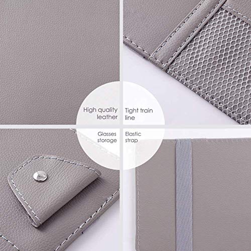 Gray Car Sun Visor Organizer, Multi-Purpose Auto Document - Product Imagery