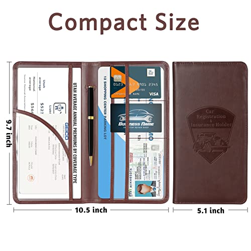 CoBak Premium Faux Leather Car Document Holder with Magnetic - Product Imagery