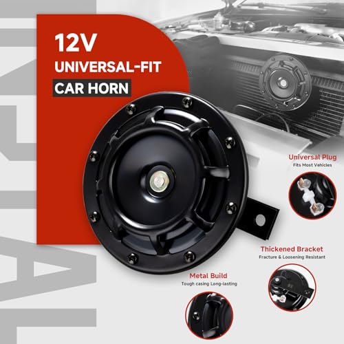 Loud Train Horn for Car Motorcycle Electric Horns with Button - Product Imagery