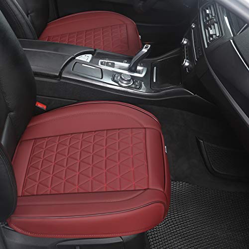 Black Panther 1 Pair Luxury Faux Leather Car Seat Covers Front - Product Imagery