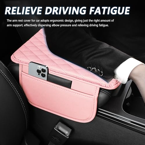 Stacool Upgraded Car Center Console Cover,Microfiber Leather Car - Product Imagery