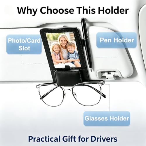 3 in 1 Sunglass & Photo Holder for Car, Universal Strong - Product Imagery