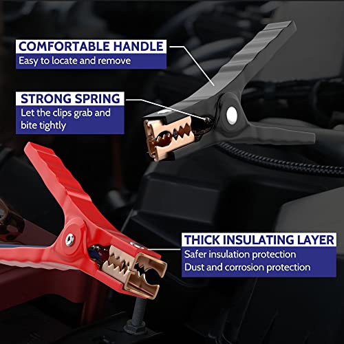 EXTRESPO Heavy Duty Jumper Cables - 4 Gauge 20 Feet 600Amp - Product Imagery
