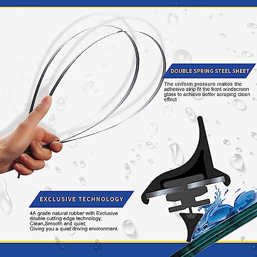 ANRDDO Front Wiper Blades 26"+23" Replace for Toyota Tundra - Product Imagery