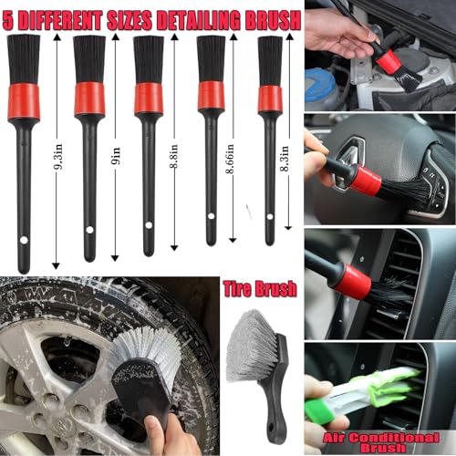62'' Car Wash Brush with Long Handle, Car Wash Kit with Tire - Product Imagery