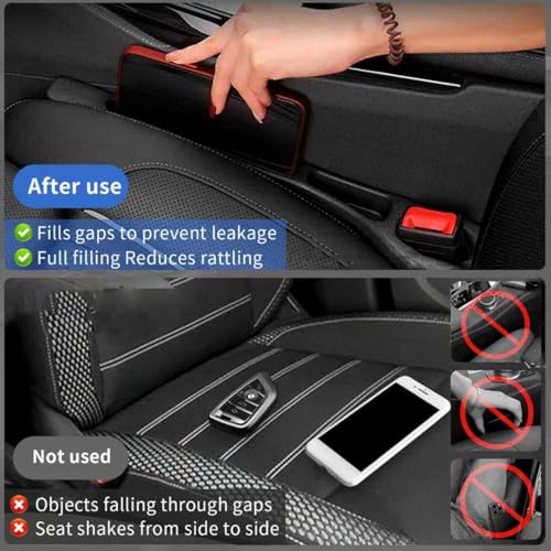 4PCS Car Seat Gap Filler Organizer, Universal Car Seat - Product Imagery