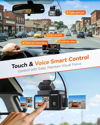 WOLFBOX X5 3 Channel 4K HDR Dash Cam, STARVIS 2 IMX678 8MP Night - Product Imagery