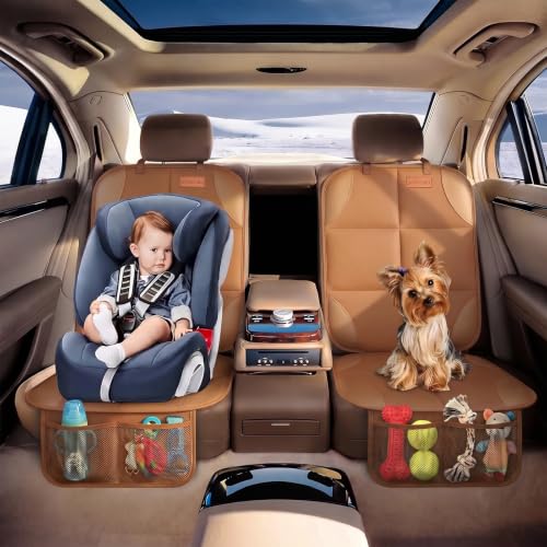 SMART ELF Car Seat Protector 2-Pack, Thick Padding Cushion (Dark - Product Imagery