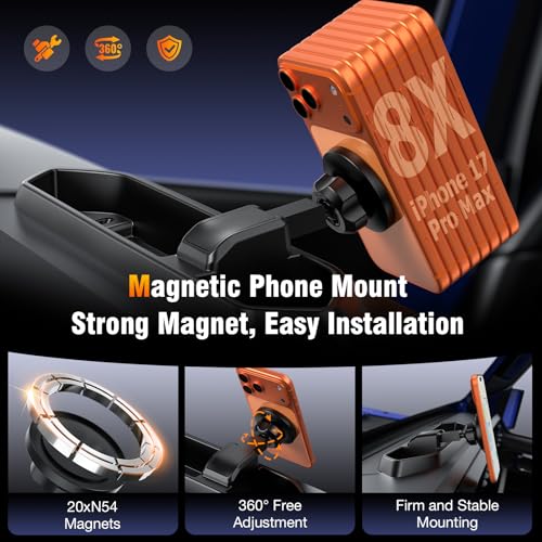 Magnetic Phone Mount for 2018 2019 2020 2021 2022 2023 Jeep - Product Imagery