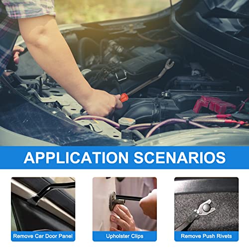 QIIYCCE 120PCS Car Clips & Plastic Rivets - 6 Popular Sizes, - Product Imagery
