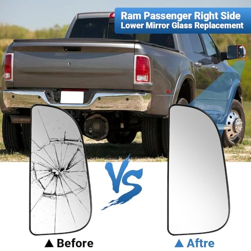 Passenger Right Side Lower Mirror Glass Replacement, for - Product Imagery