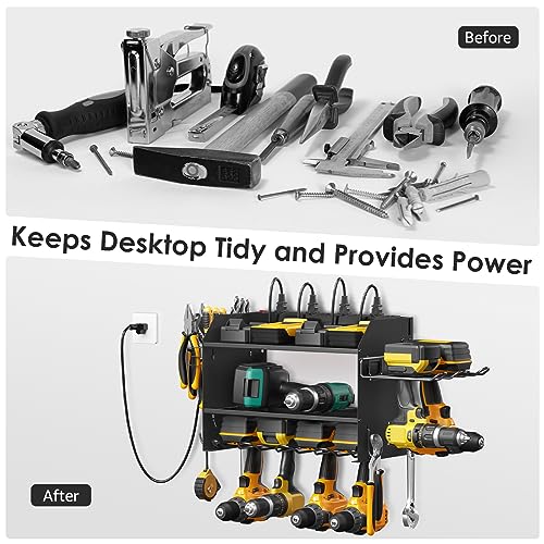 CCCEI Modular Power Tool Organizer Wall Mount Charging Station, - Product Imagery