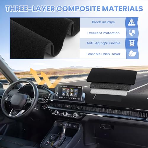 Sunsdrew Dash Cover for Honda HR-V 2023-2026 Dashboard Cover Mat - Product Imagery