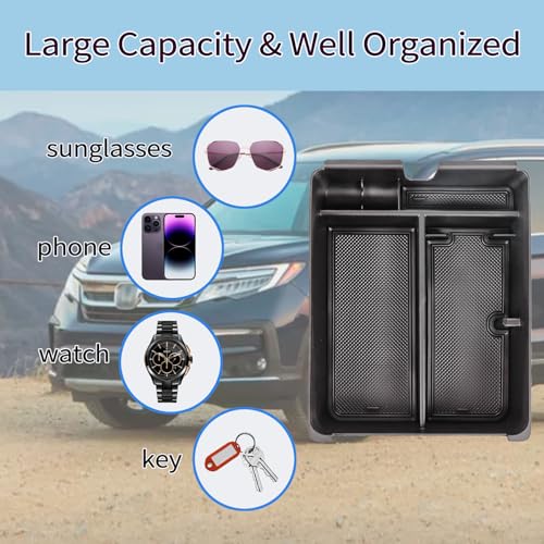 Center Console Organizer for 2023-2026 Honda Pilot 24-26 Passport - Product Imagery
