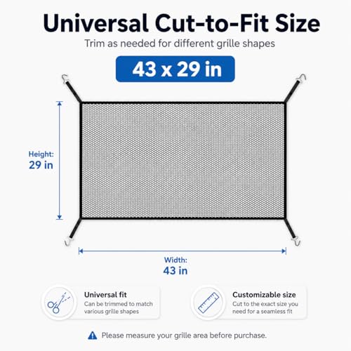 Car Grill Mesh, 43 x 29 Inch Front Grille Bug Screen, 4 - Product Imagery
