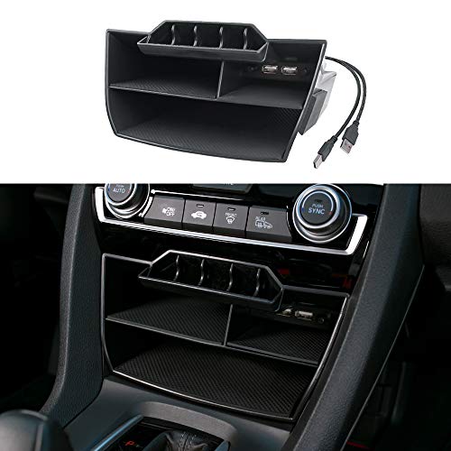 Thenice Central Console Organizer with USB for Honda Civic - Product Imagery