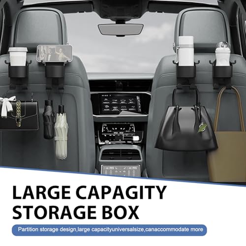 2 PCS Back Seat Cup Holder Hook, Multifunction Car Seat Back - Product Imagery