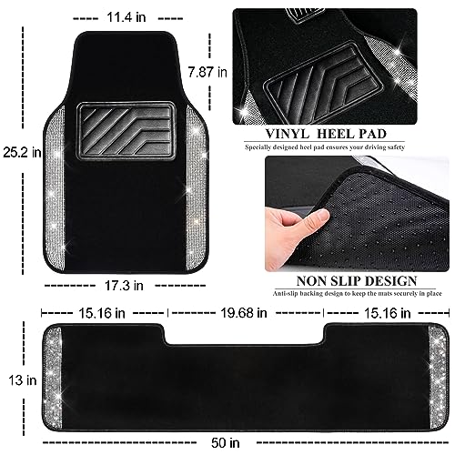 CAR PASS Bling Diamond Car Mats Shining Carpet Crystal - Product Imagery