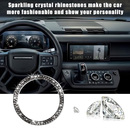 Kewucn Bling Crystal Double Rhinestone Car Engine Start - Product Imagery
