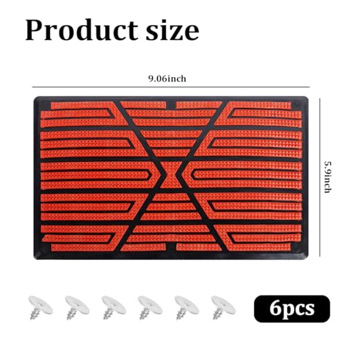 9.06 x 5.91 Inch PVC Floor Mat Repair Patch, Red - Product Imagery
