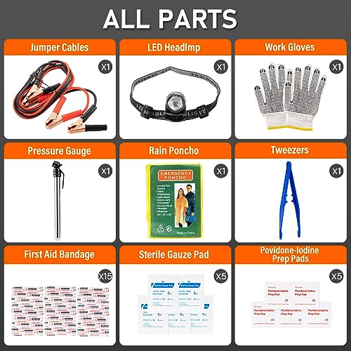 Emergency Car Tool Kit Roadside Assistance Tool Kit, Vehicle - Product Imagery