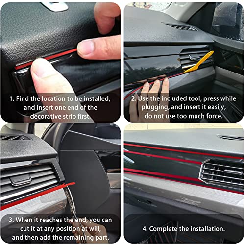 Car Interior Trim Strips,Universal 9.8 ft Car Electroplating - Product Imagery