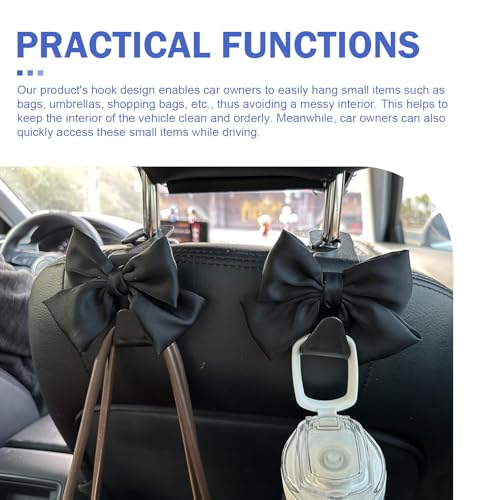 2 PCS Car Seat Headrest Hook, Hanging Storage Hook for Wallet - Product Imagery