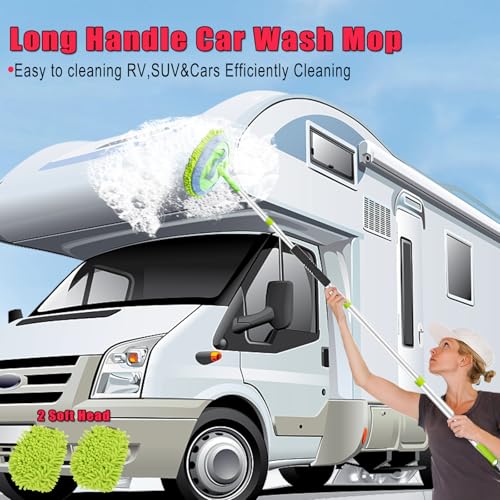 62'' Car Wash Brush with Long Handle, Car Wash Kit with Tire - Product Imagery