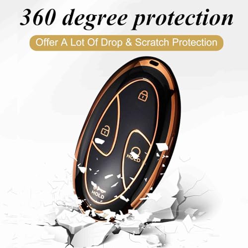 5 Buttons Compatible with Hyundai Key Fob Cover Accessories, - Product Imagery