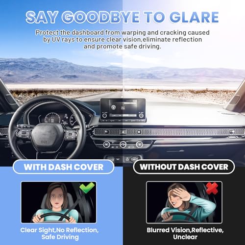 Sunsdrew Civic Dash Cover for 2022-2026 Honda Civic Dashboard - Product Imagery