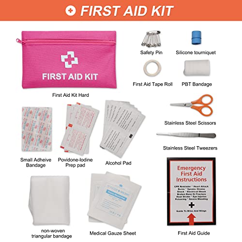 THINKWORK Pink Car Emergency Kit for Teen Girl and Lady's Gifts - Product Imagery