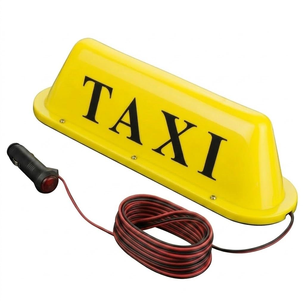 BADASS SHARKS Taxi Roof Sign Waterproof Magnetic 12V Cab Light - Product Imagery