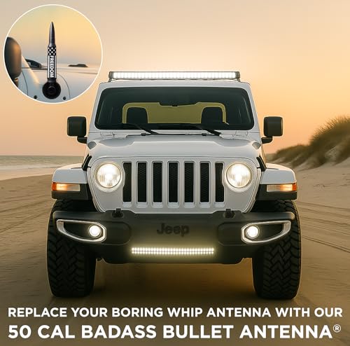 50 Cal Badass Bullet Antenna® Fits Jeep Wrangler JK & JL from - Product Imagery