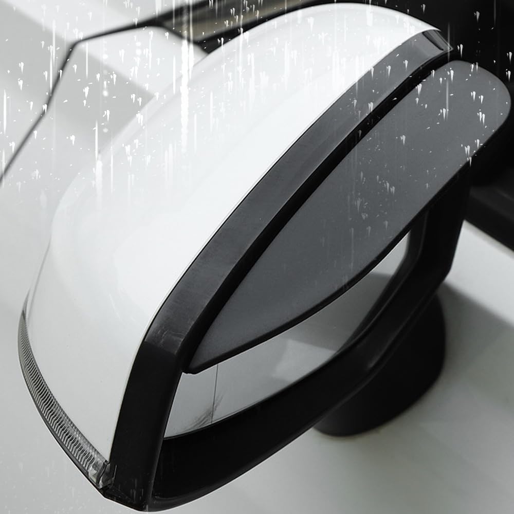 Pincuttee 2PC Side Mirror Visor Rain Guards,Car Rear View Mirror - Product Imagery