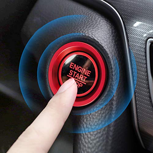 TOMALL Aluminum Engine Start Stop Push Button Cover Trim - Product Imagery