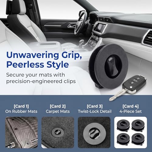 4PCS Car Carpet Fixing Clips, Safety Anti-slip Floor Mat Clip, - Product Imagery