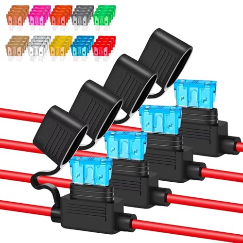 Anyongora 4 Pack 12AWG Waterproof Inline Fuse Holder with 40 - Product Imagery