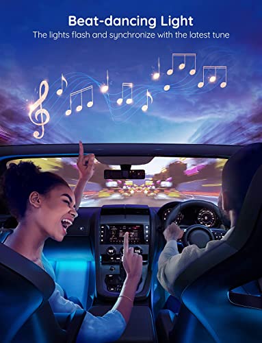 Govee Car LED Lights, RGB Smart Car Interior Lights, App Control - Product Imagery