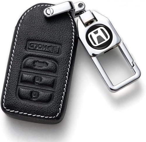 Leather Car Key Fob Case, for Honda Civic CR-V CRV S2000 FD2 - Product Imagery