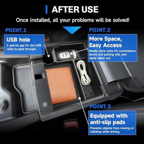 SXCY for 2025 2026 2027 Ford Explorer Center Console Organizer - Product Imagery