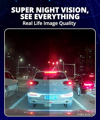 VIOFO A119 V3 Dash Cam, 2K Front Recording, GPS, True HDR Car - Product Imagery