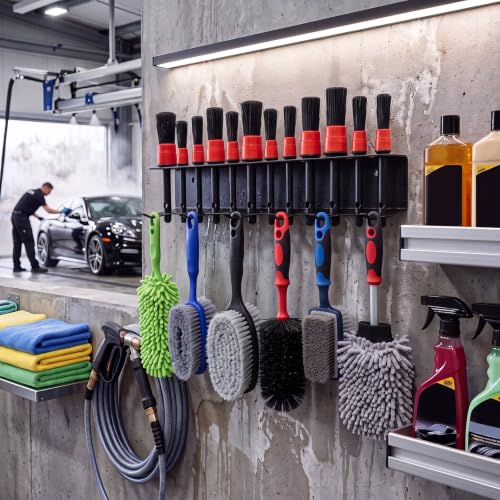 2 Pcs Car Detailing Brush Holder Wall Mount Organizer - Product Imagery