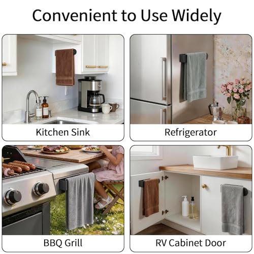 Bethom Hand Towel Holder, 8 Inch Self Adhesive Towel Racks - Product Imagery