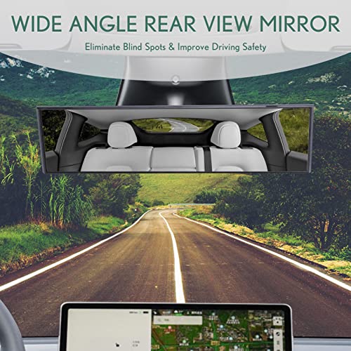 2PCS Rear View Mirror, Interior Clip-on Wide Angle Mirror - Product Imagery