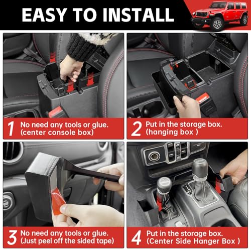 Center Console Gear Shift Organizer Fit for 2018-2025 Jeep - Product Imagery
