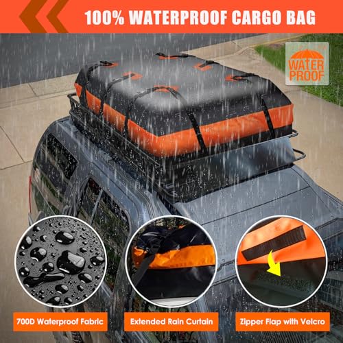 Roof Rack Carrier Carrier Basket 65"*39"*6"+Waterproof Bag 20 - Product Imagery