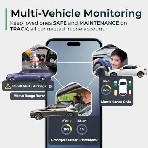 FIXD Bluetooth OBD2 Scanner - Car Diagnostic Check Engine Code - Product Imagery